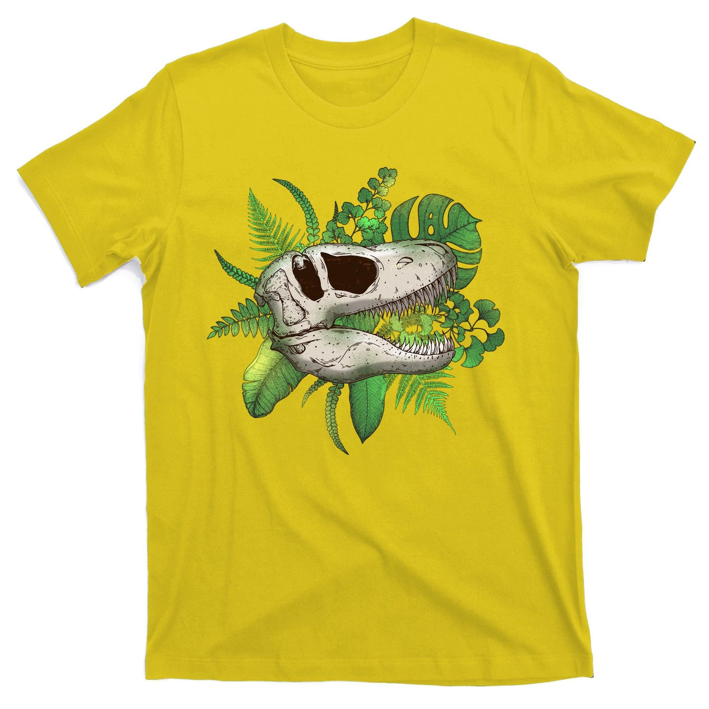 Tropical TRex Dinosaur Skull T-Shirt