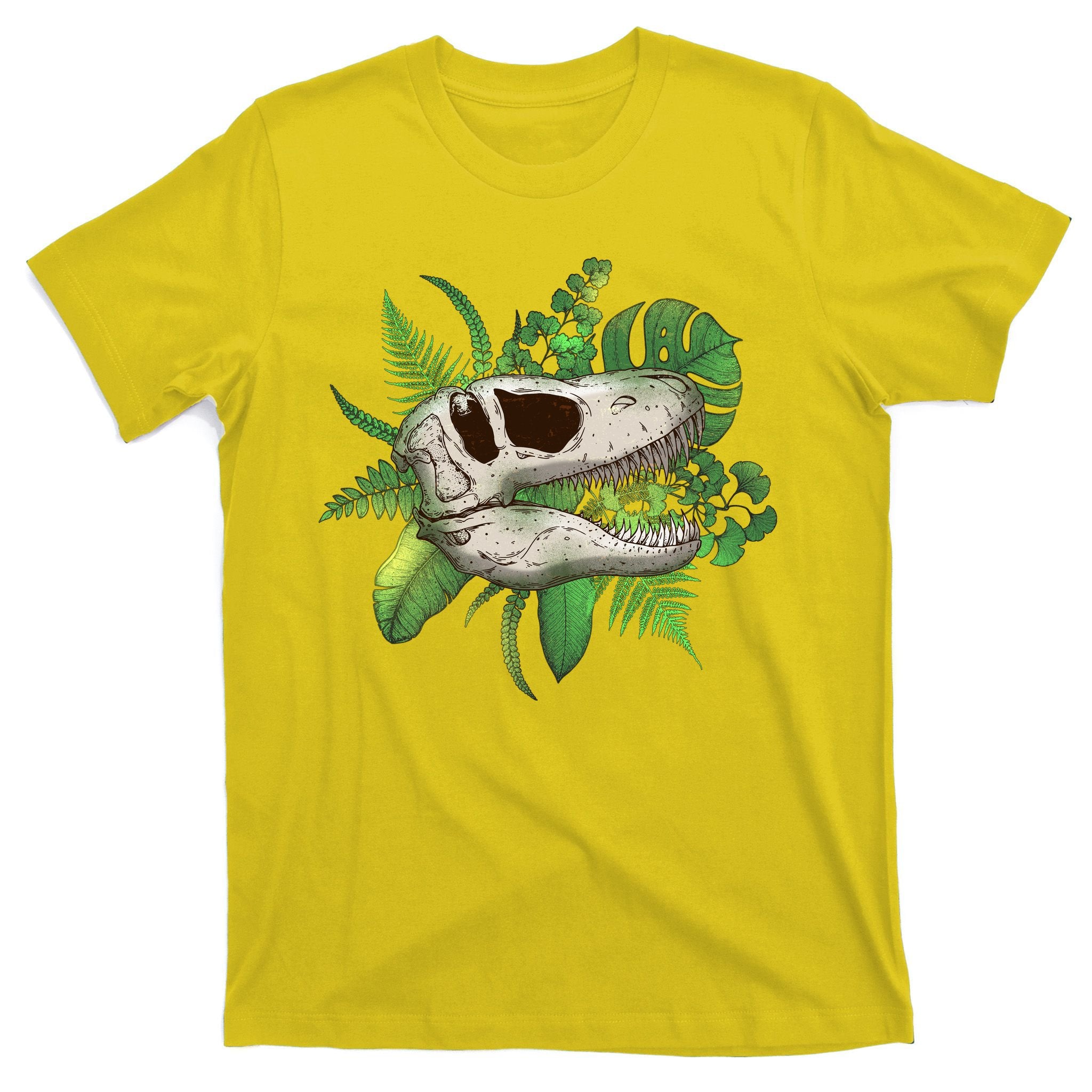 Tropical TRex Dinosaur Skull T-Shirt