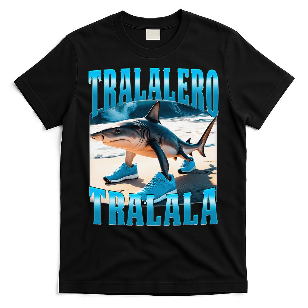 Tralalero Tralala Funny Italian Brainrot Shark Meme Bootleg T-Shirt
