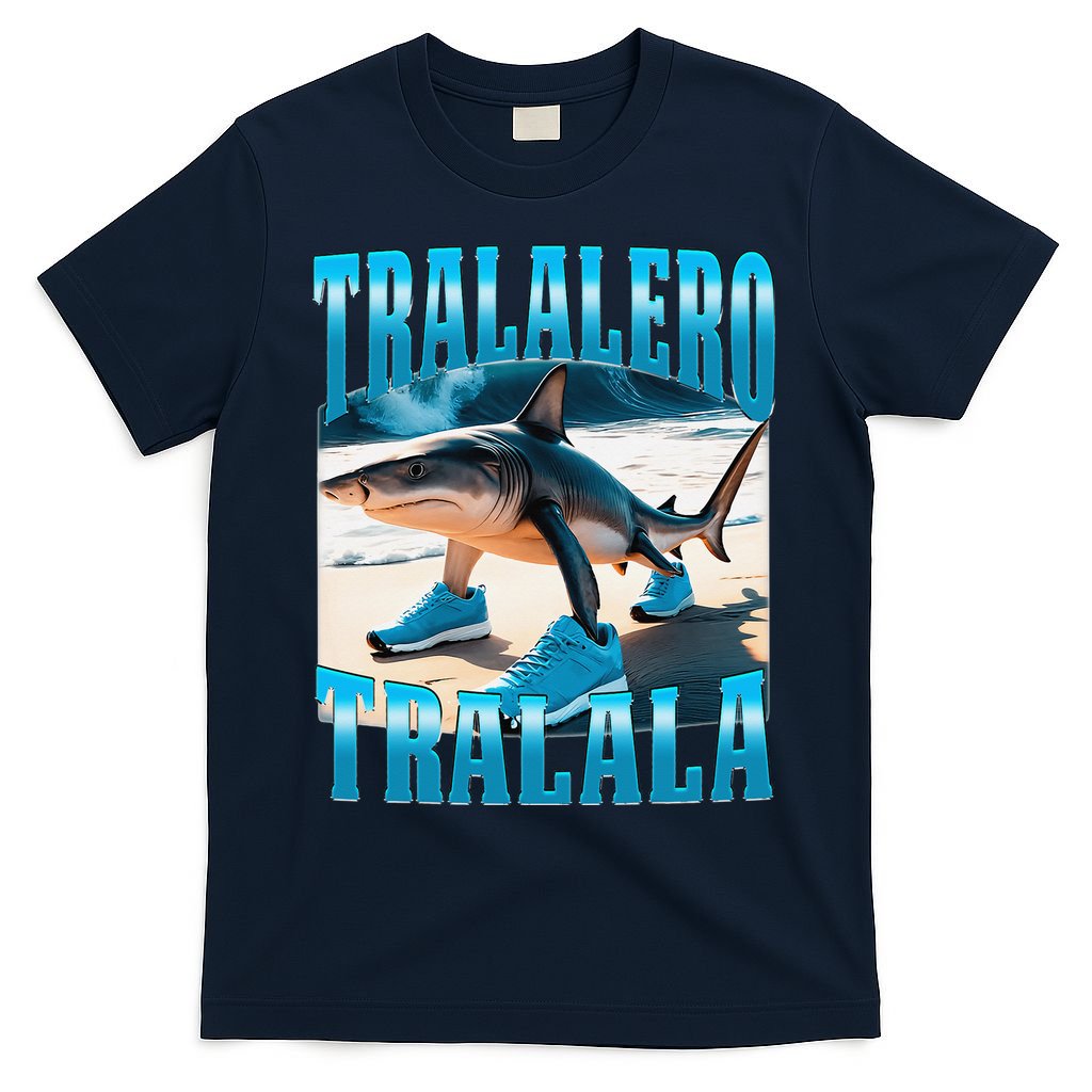 Tralalero Tralala Funny Italian Brainrot Shark Meme Bootleg T-Shirt