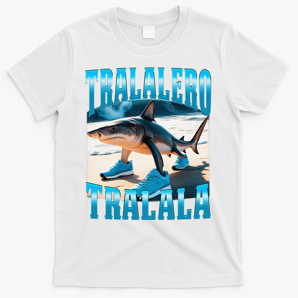 Tralalero Tralala Funny Italian Brainrot Shark Meme Bootleg T-Shirt