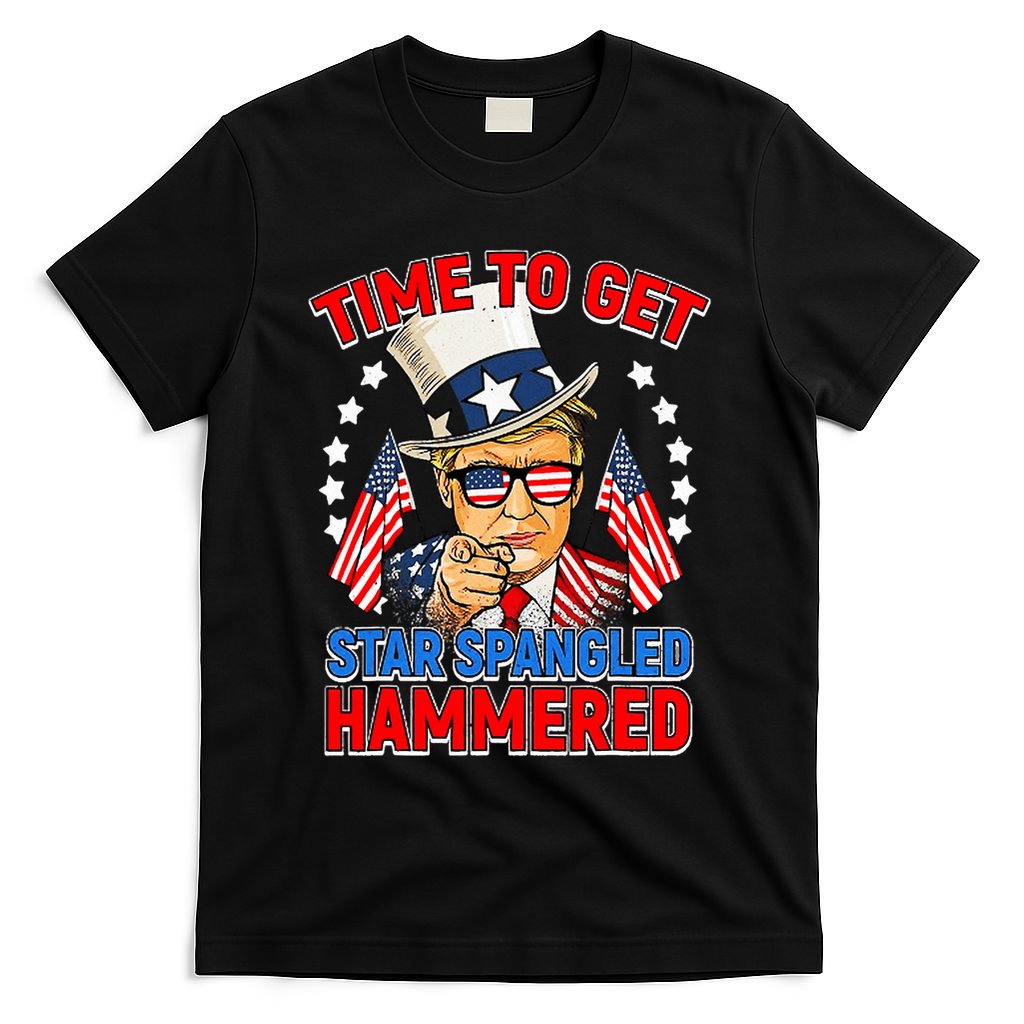 Time To Get Star Spangled Hammered Trump 4th Of July T-Shirt