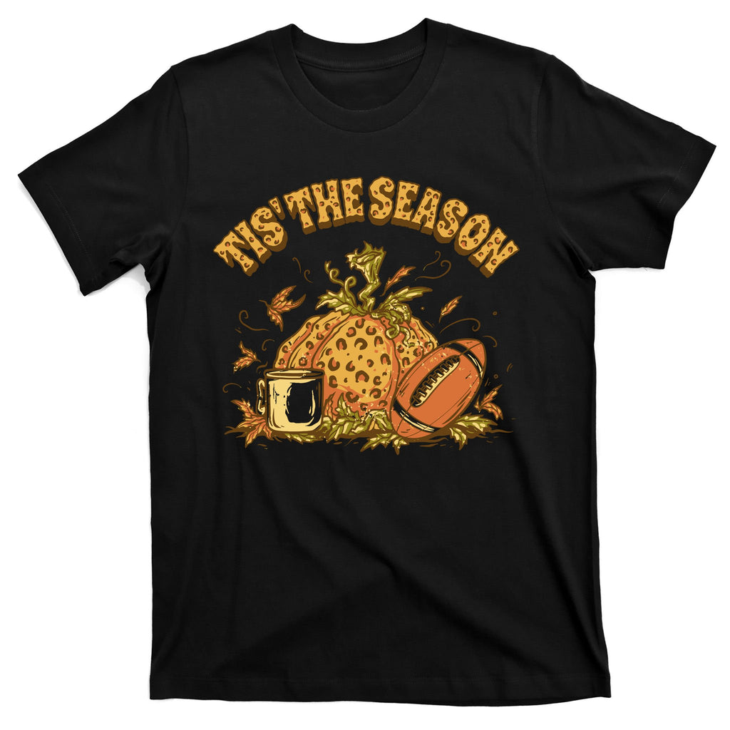 Tis The Season Football Pumpkin T-Shirt