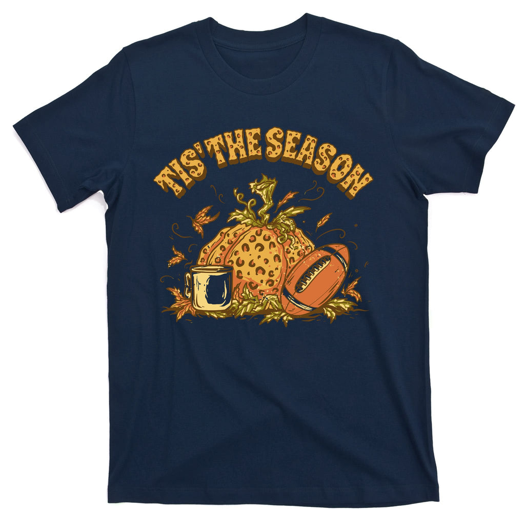 Tis The Season Football Pumpkin T-Shirt