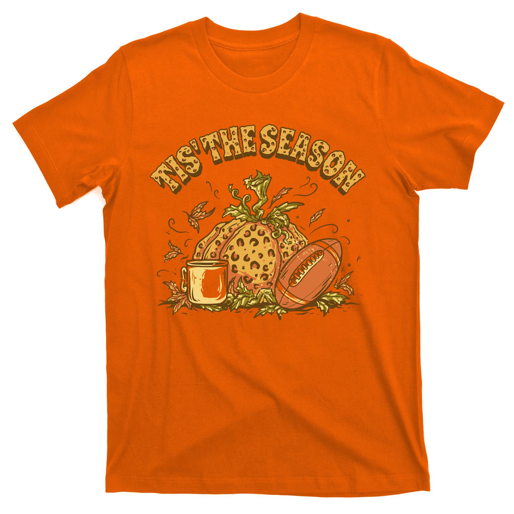 Tis The Season Football Pumpkin T-Shirt