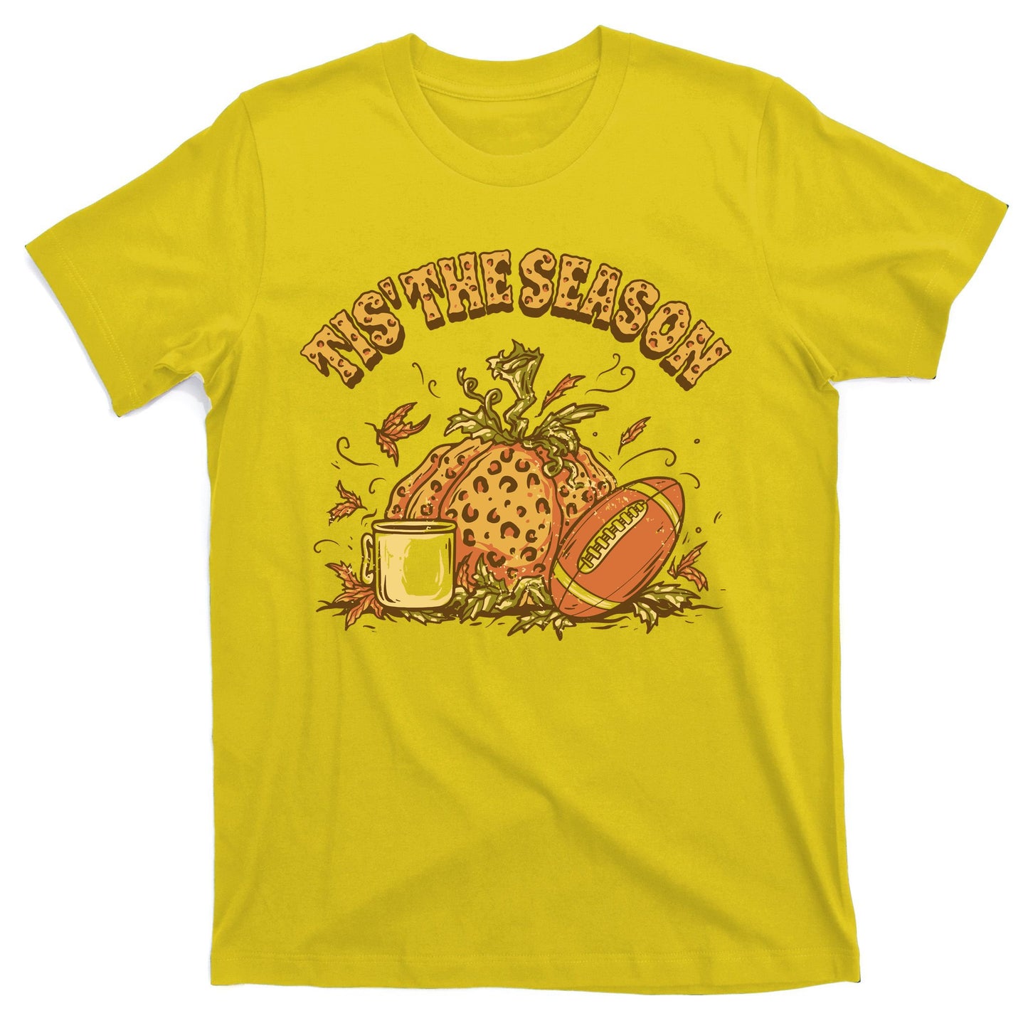 Tis The Season Football Pumpkin T-Shirt