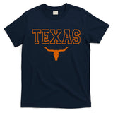 Texas TX USA Bull America Font T-Shirt