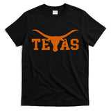 Texas USA Bull American Font T-Shirt
