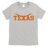 Texas USA Bull American Font T-Shirt
