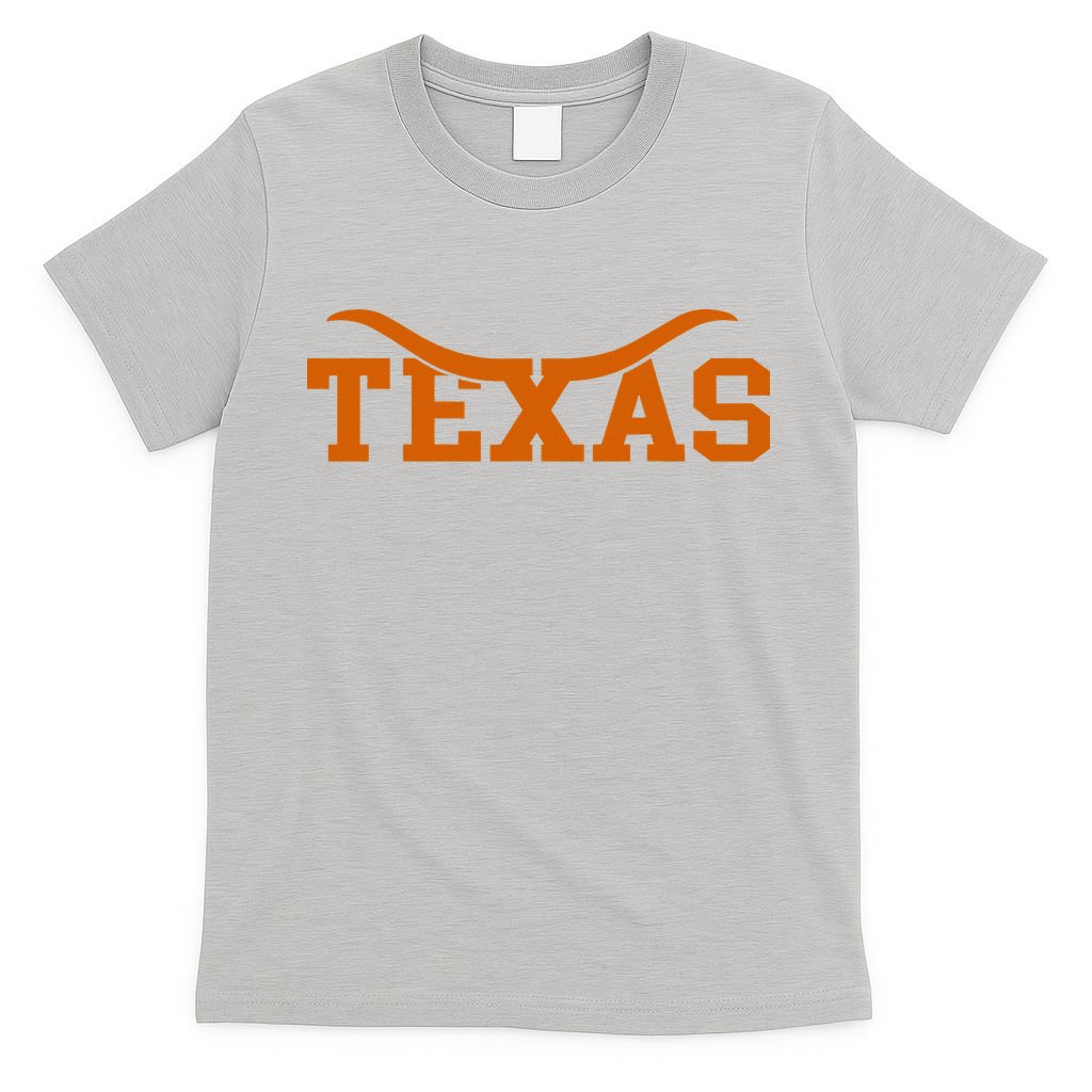 Texas USA Bull American Font T-Shirt