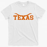 Texas USA Bull American Font T-Shirt