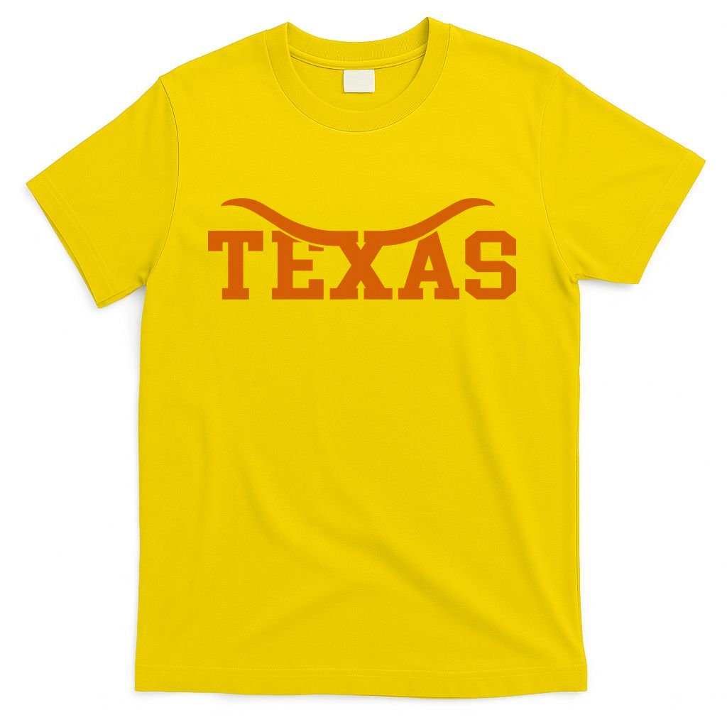 Texas USA Bull American Font T-Shirt