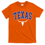 Texas USA Bull America Font T-Shirt
