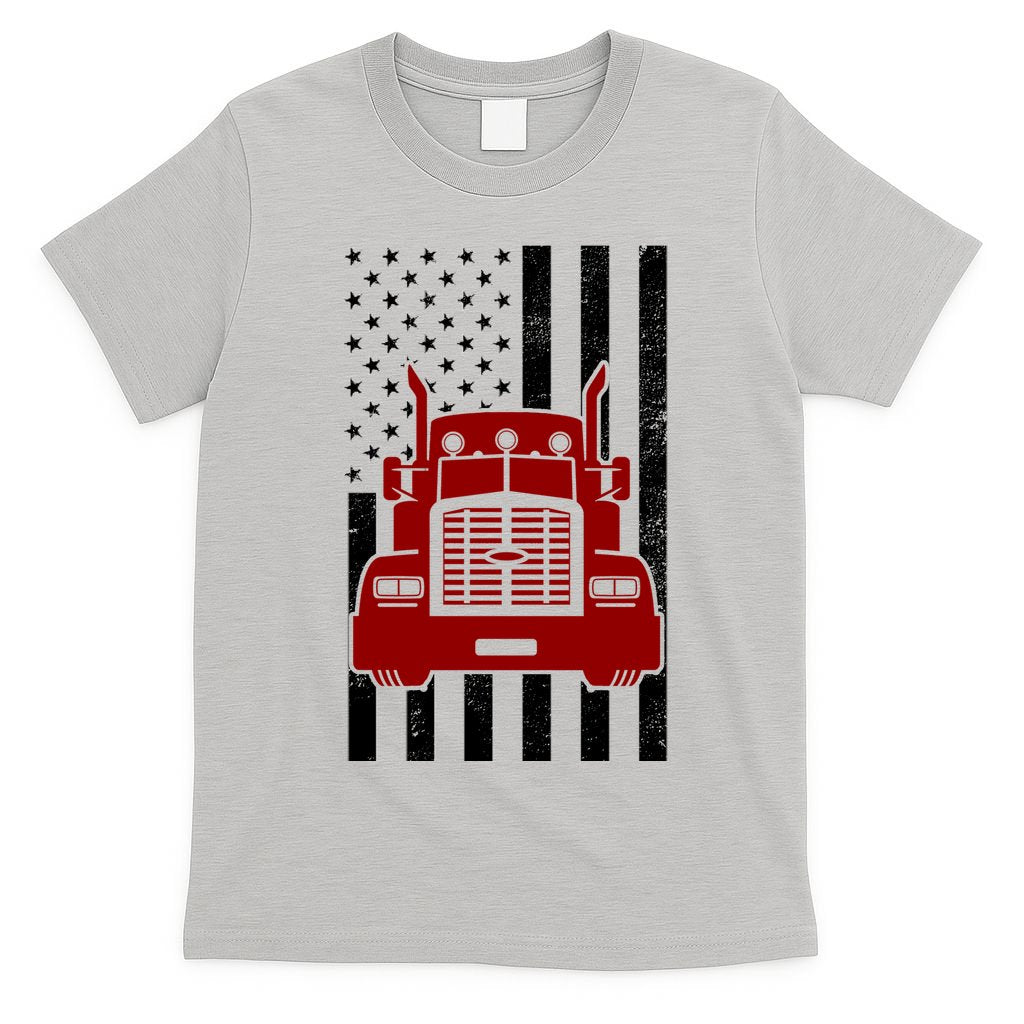 American Trucker USA Flag T-Shirt