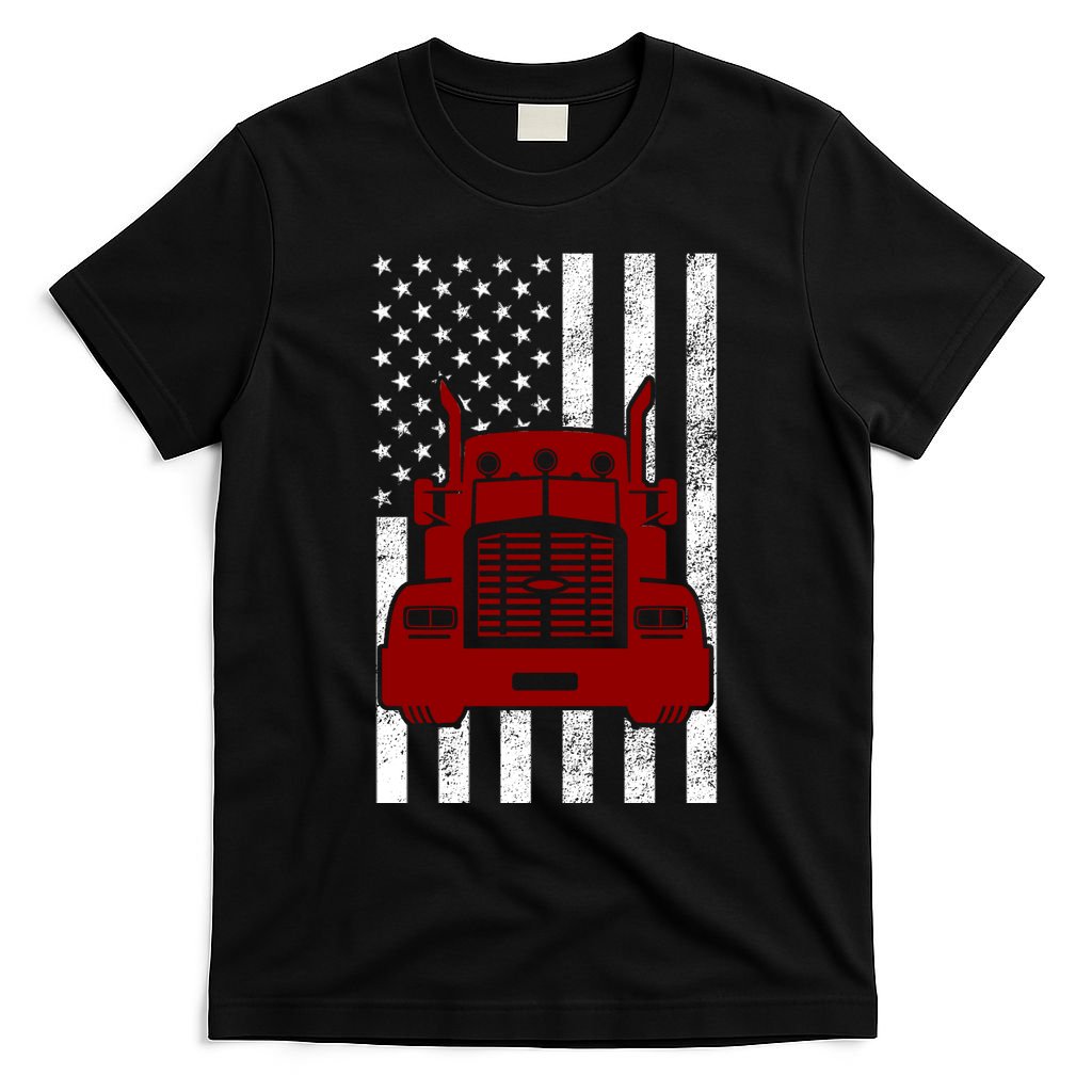 American Trucker USA Flag T-Shirt