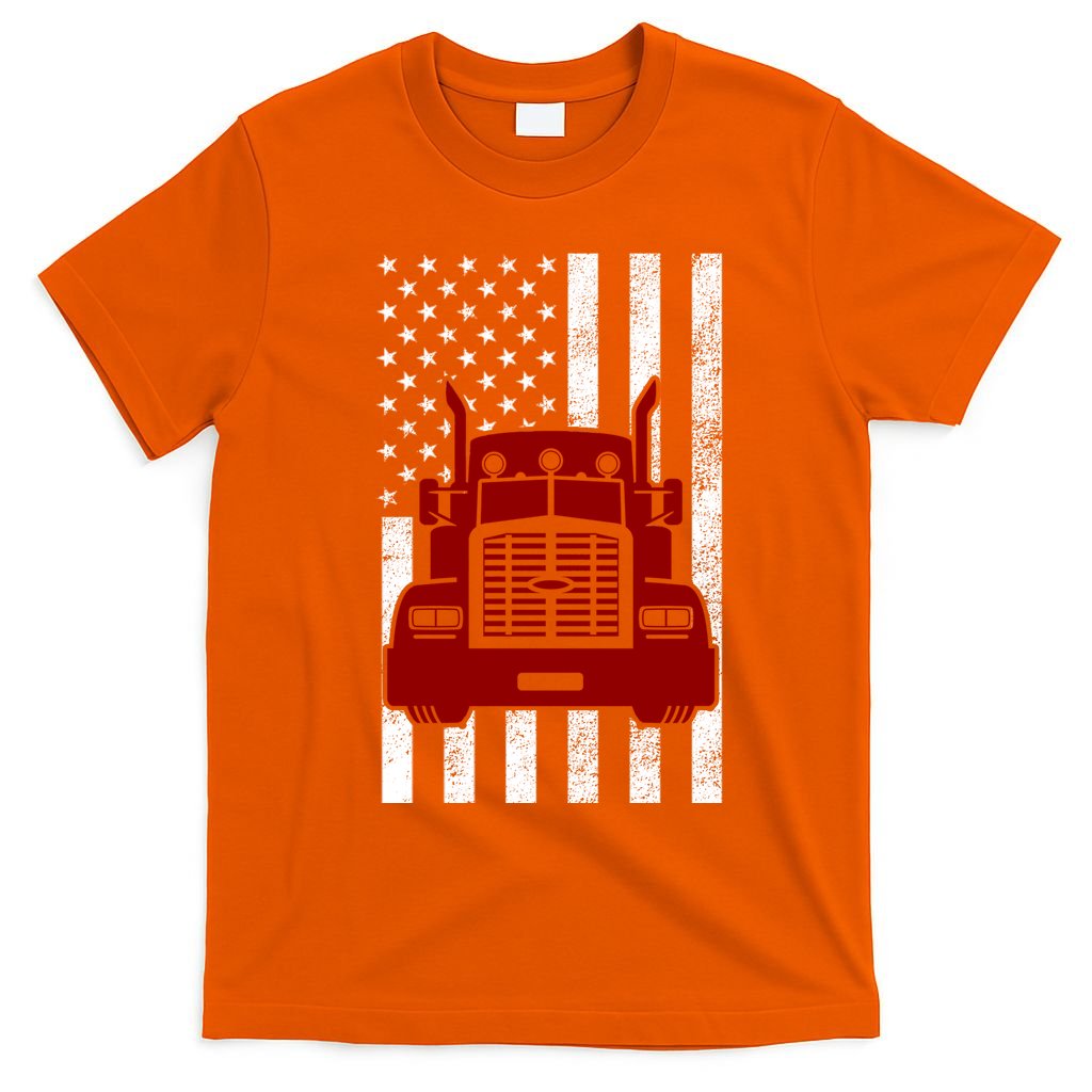 American Trucker USA Flag T-Shirt