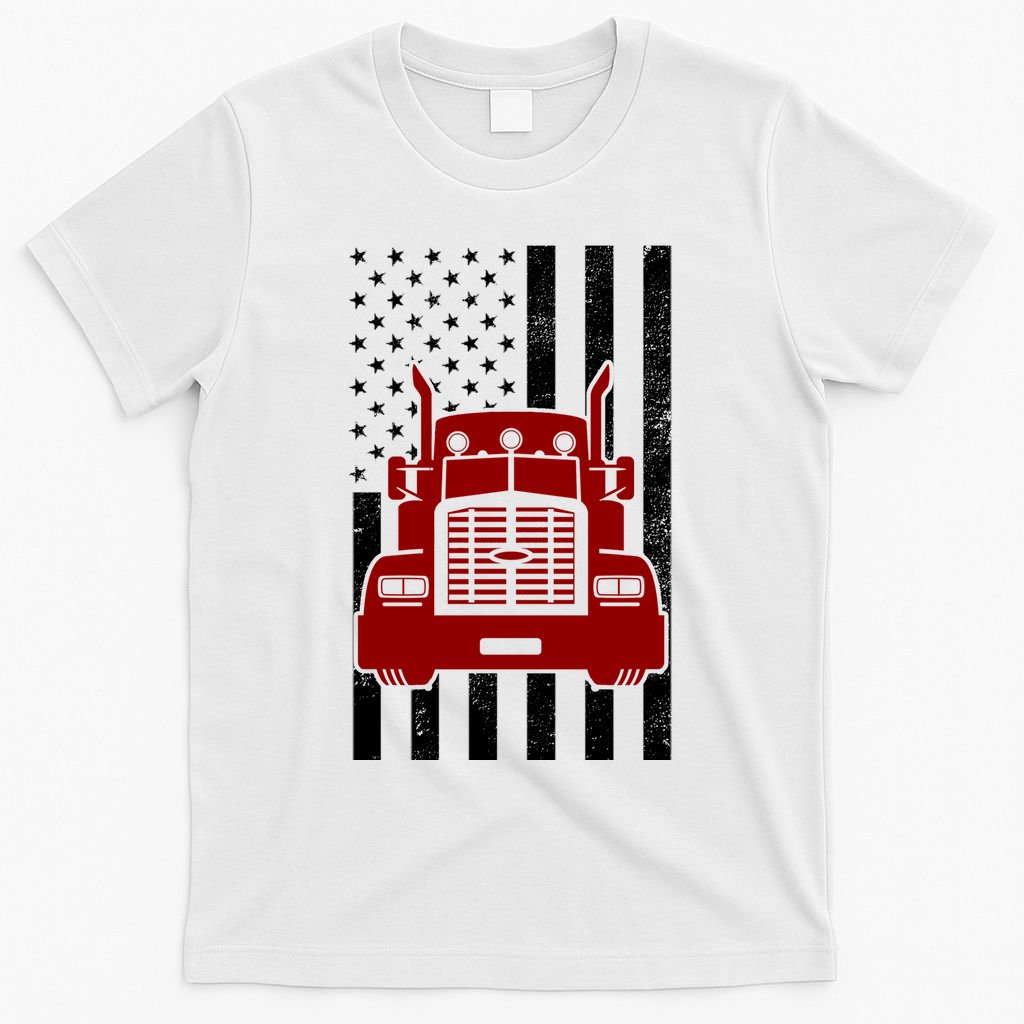 American Trucker USA Flag T-Shirt