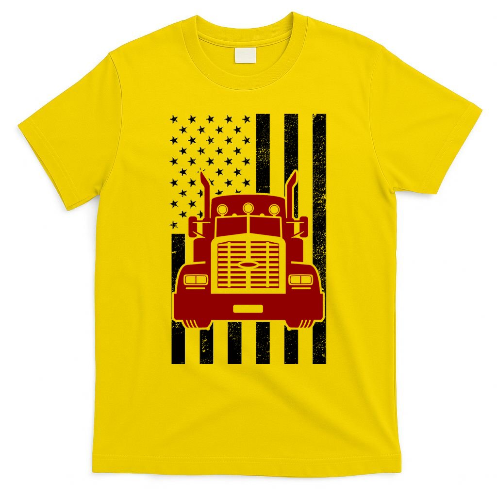 American Trucker USA Flag T-Shirt