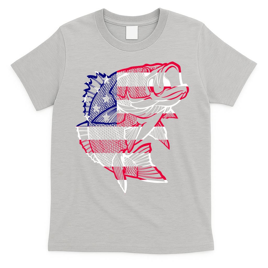 Transparent USA Fish Flag T-Shirt