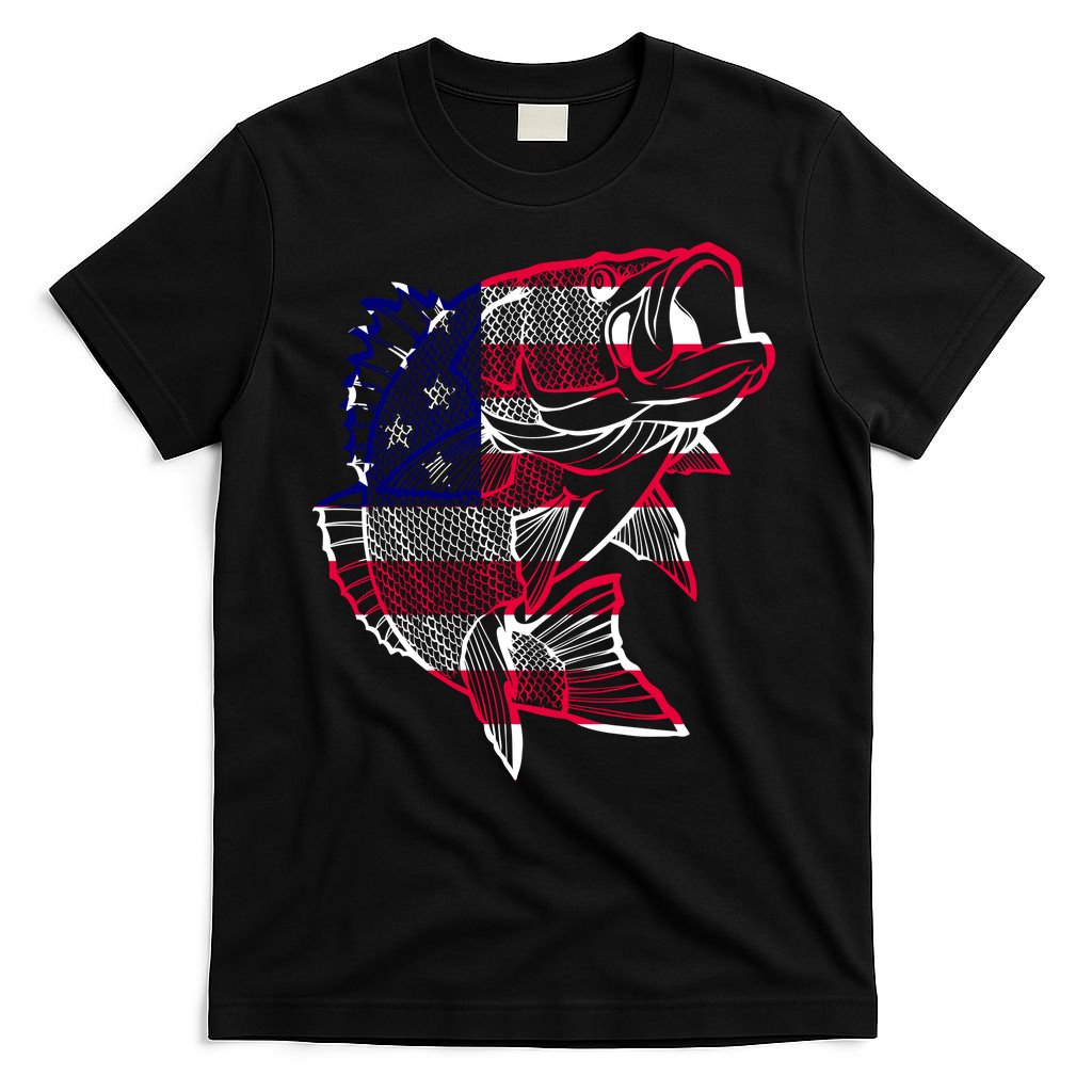 Transparent USA Fish Flag T-Shirt