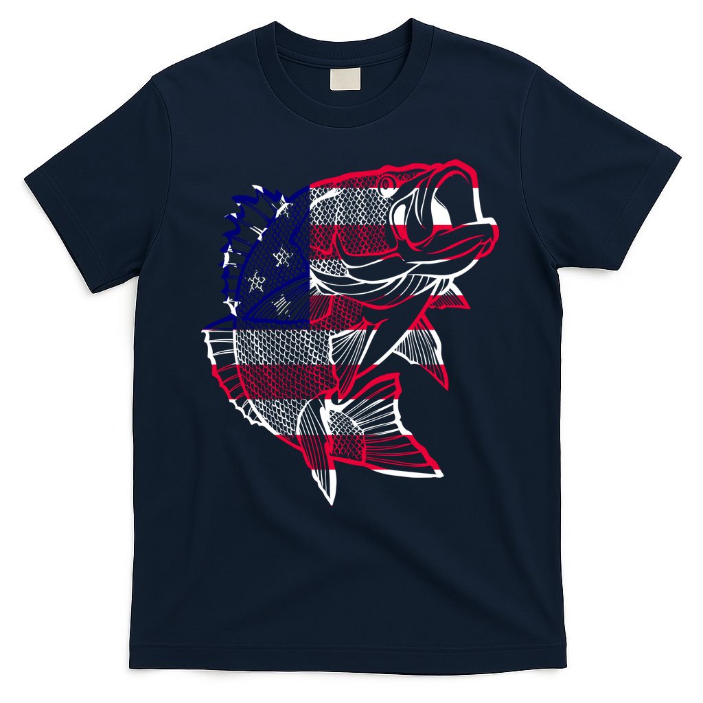 Transparent USA Fish Flag T-Shirt