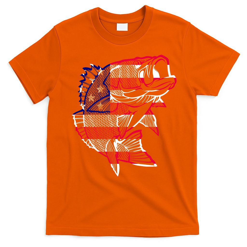 Transparent USA Fish Flag T-Shirt