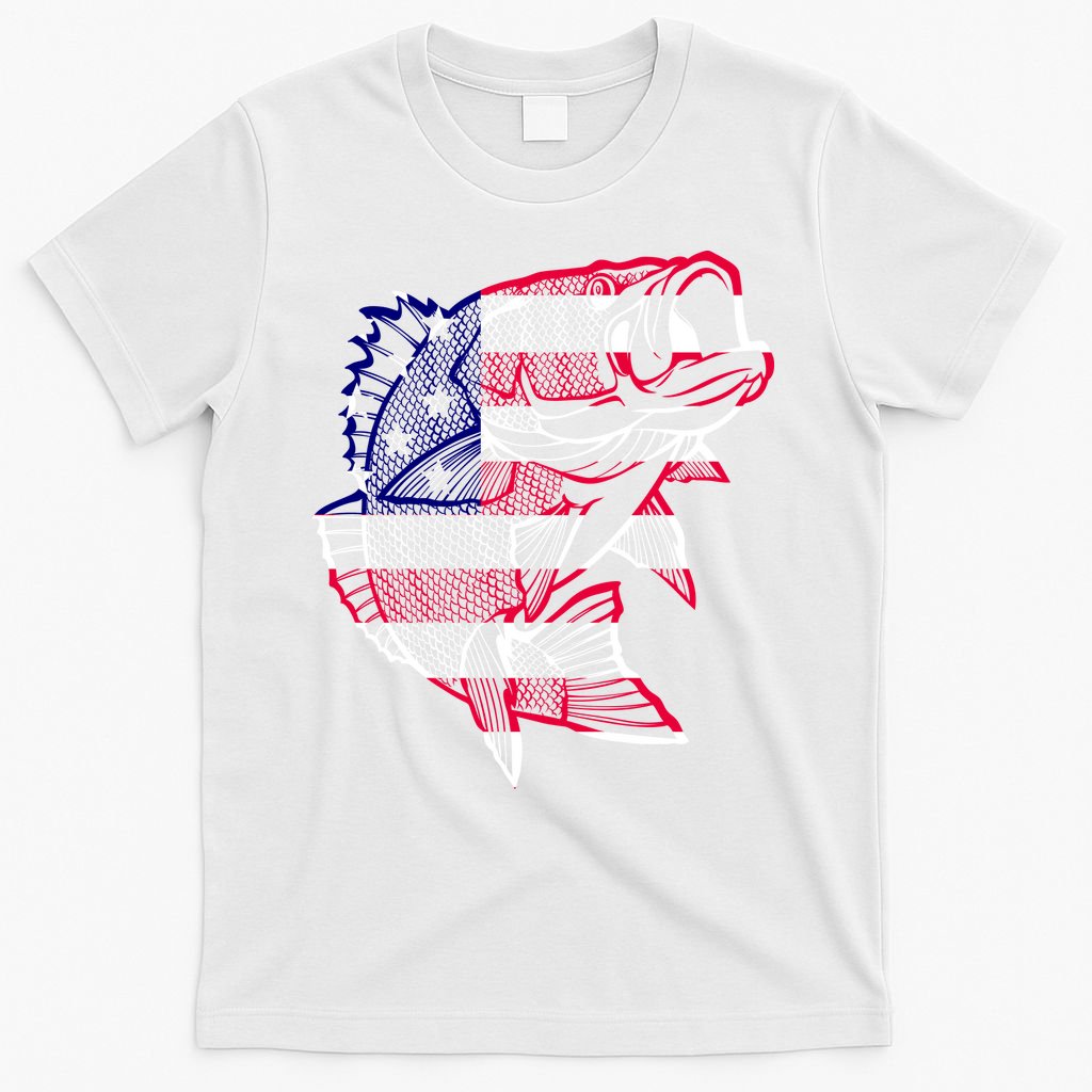 Transparent USA Fish Flag T-Shirt