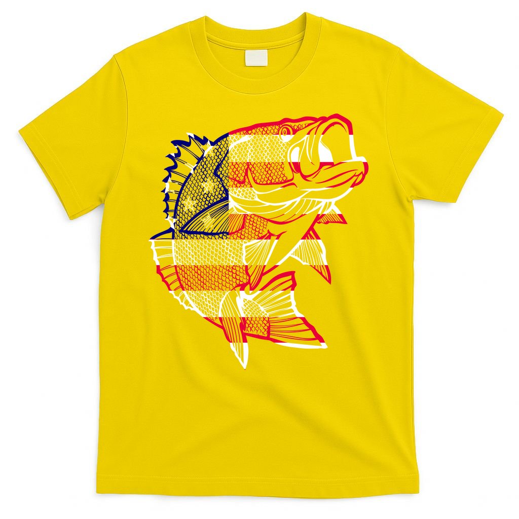 Transparent USA Fish Flag T-Shirt