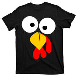Turkey Face Funny Thanksgiving Day T-Shirt