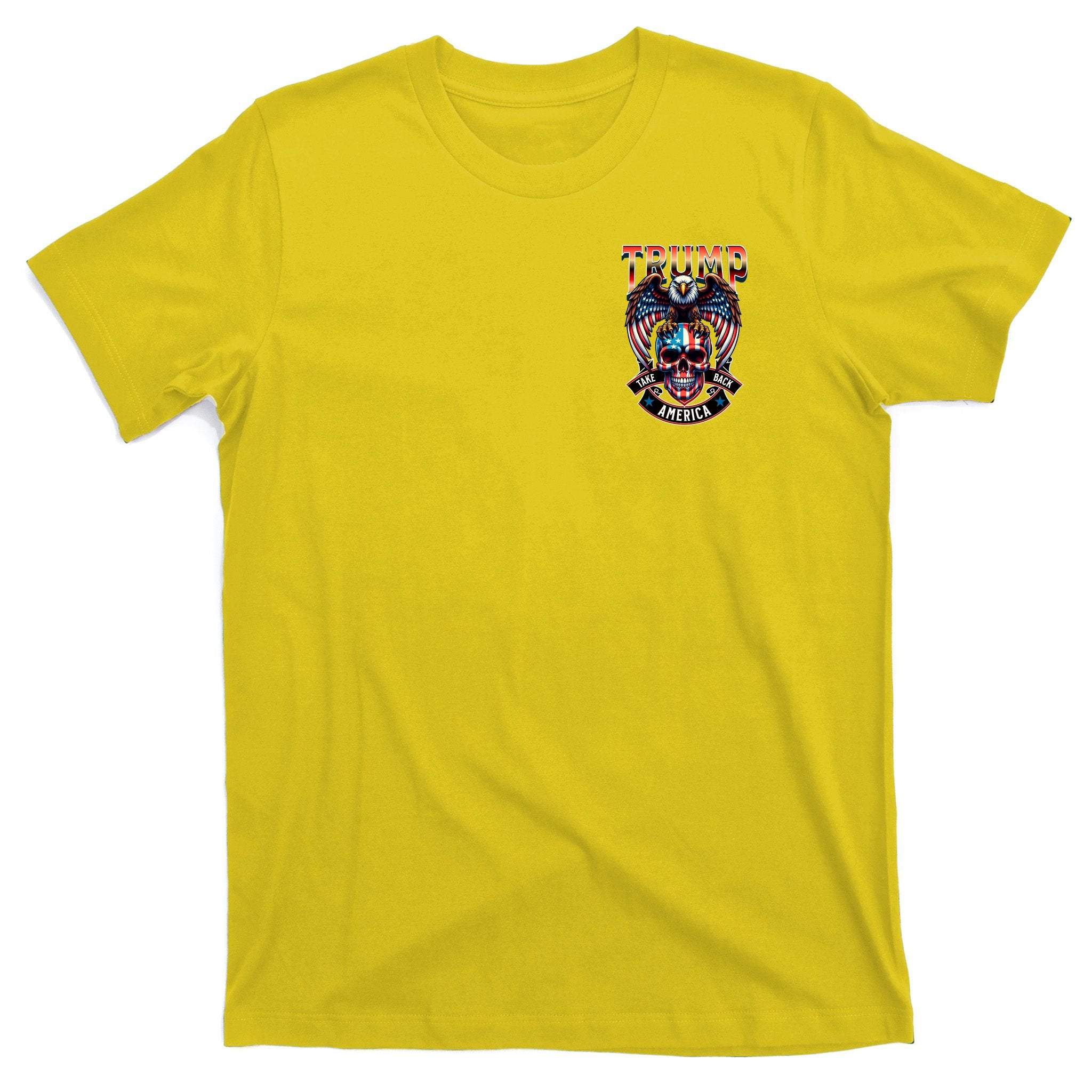 Trump Usa Skull Eagle Front And Back Logo T-Shirt