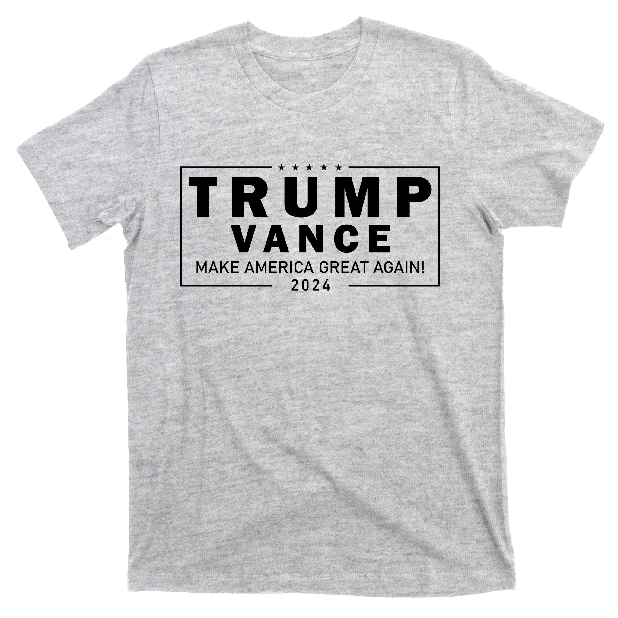 Trump Vance 2024 Make America Great Again Maga Blackout Logo T-Shirt