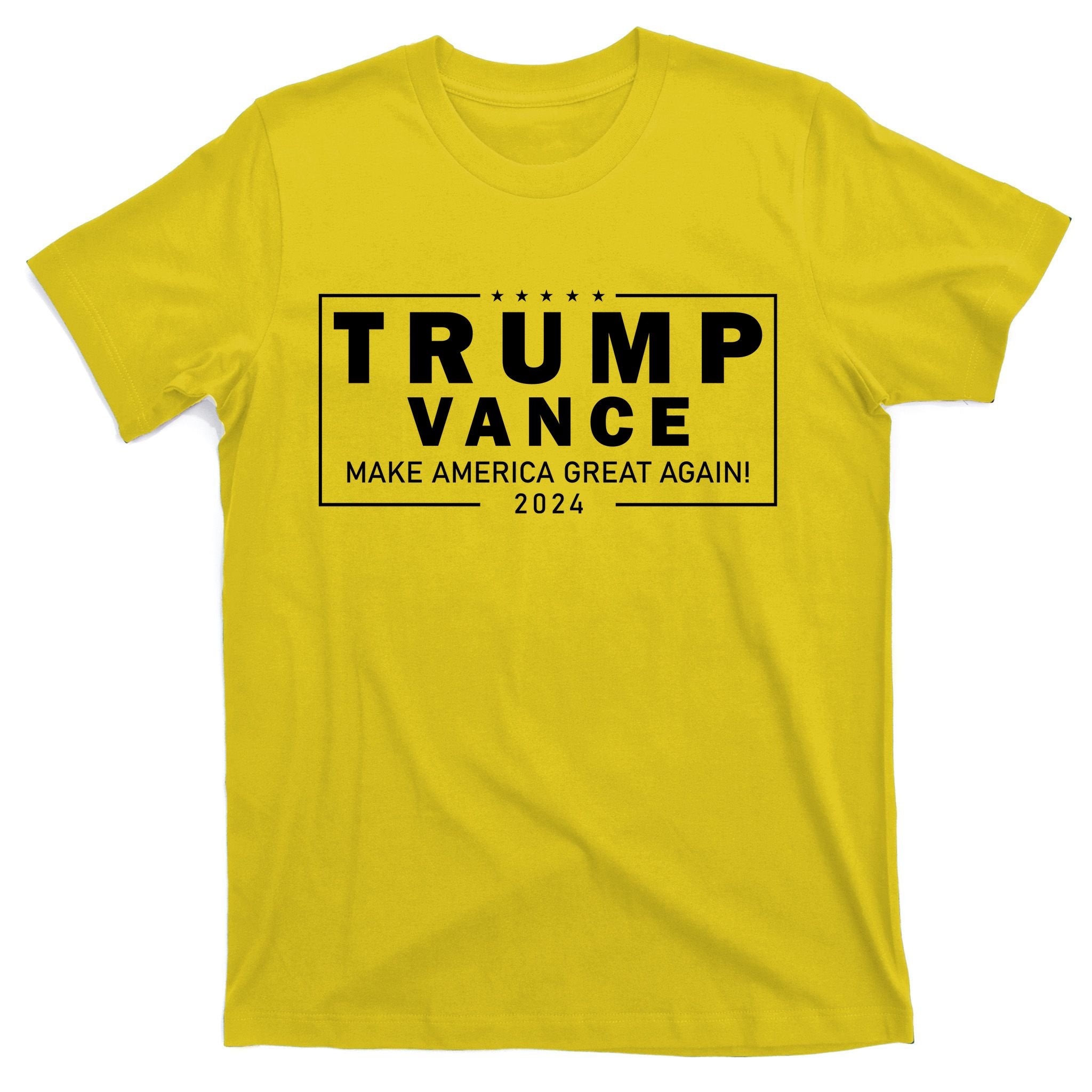 Trump Vance 2024 Make America Great Again Maga Blackout Logo T-Shirt