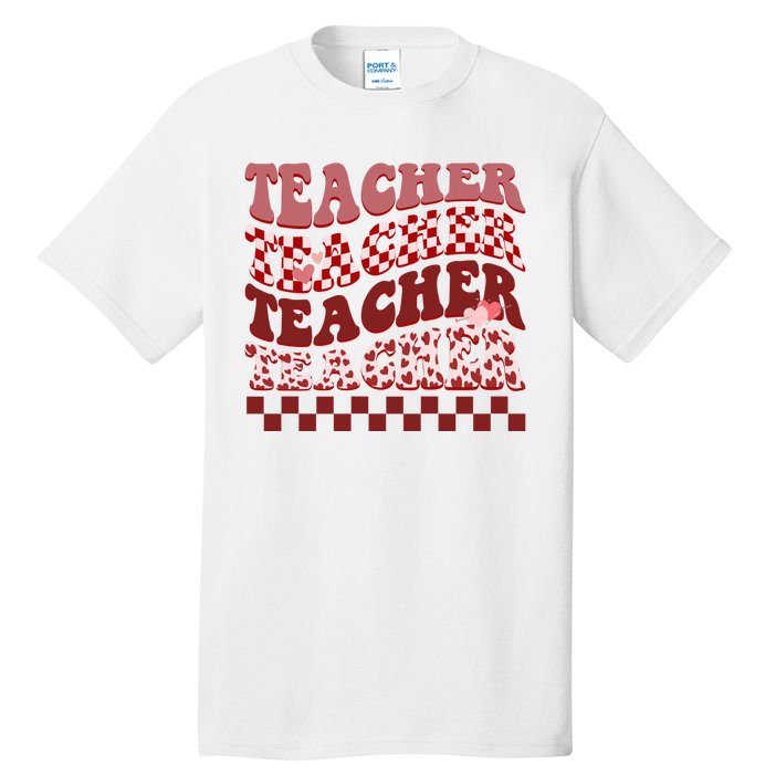 Teacher Valentine Groovy Cute Tall T-Shirt