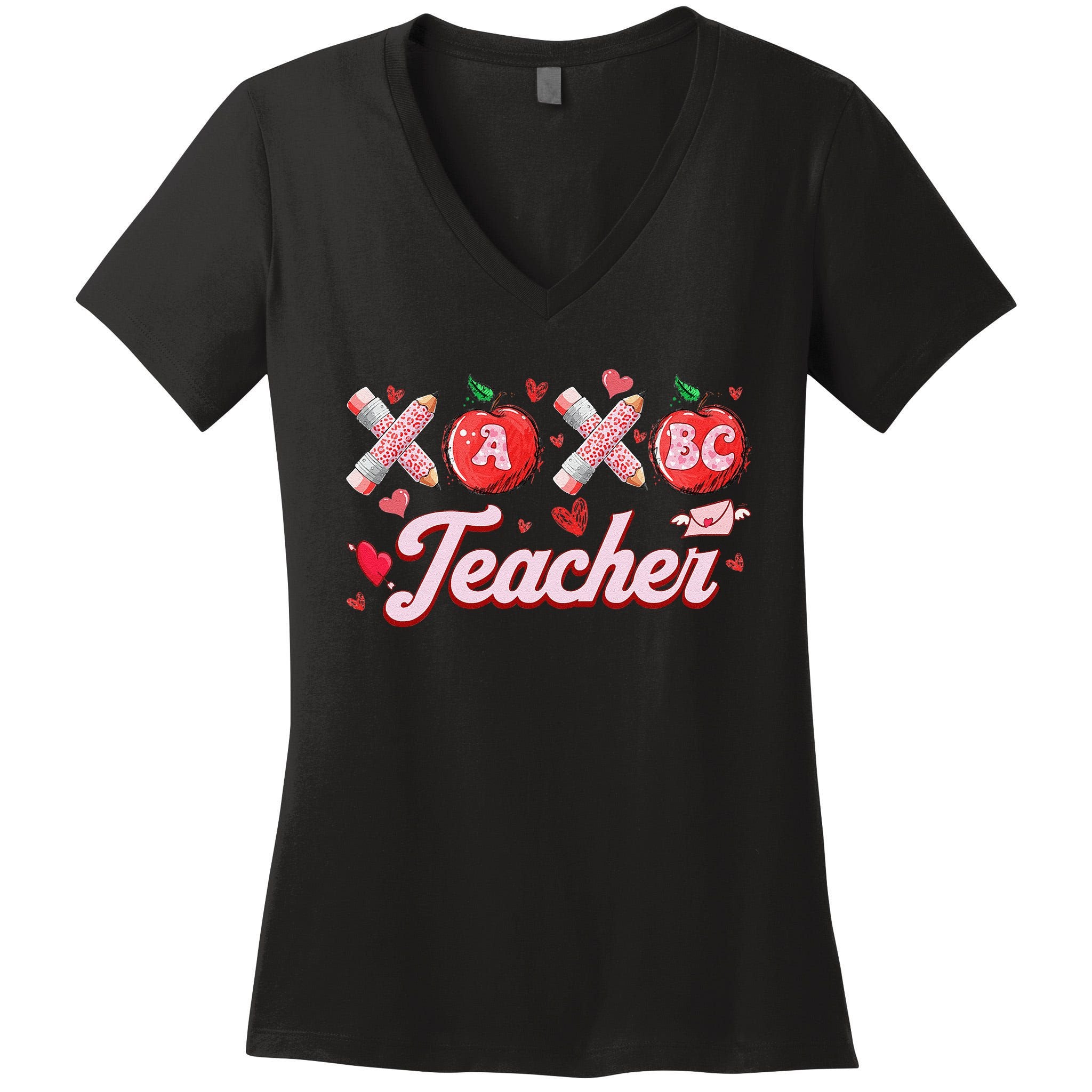 Teacher Valentines Valentines Day Gifts For Teachers Women's V-Neck T-Shirt