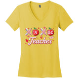 Teacher Valentines Valentines Day Gifts For Teachers Women's V-Neck T-Shirt