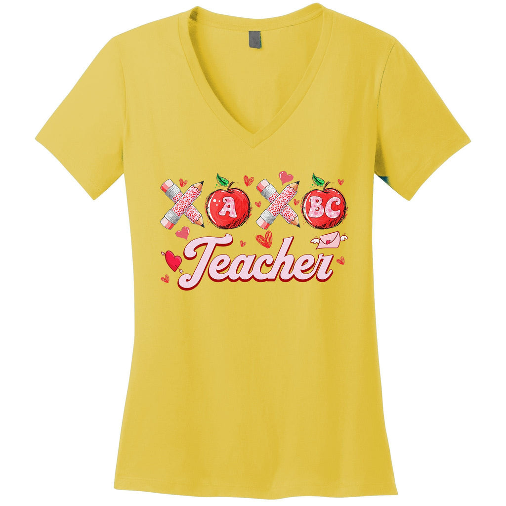 Teacher Valentines Valentines Day Gifts For Teachers Women's V-Neck T-Shirt