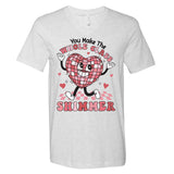 Teacher Valentine You Make The Whole Class Shimmer V-Neck T-Shirt
