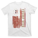 Trump Won 2024 45 47th President Usa Flag T-Shirt