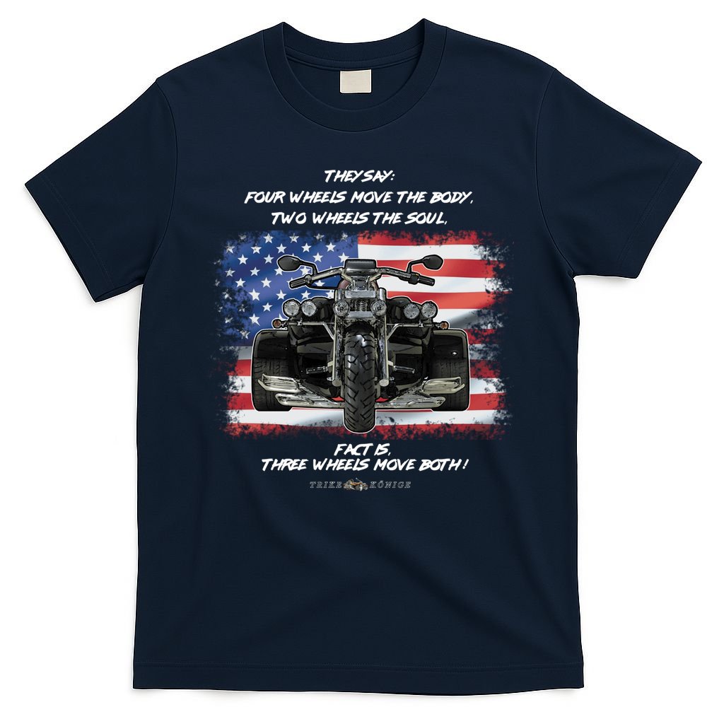 Three Wheels Do Both! USA Flags Trike Gift T-Shirt