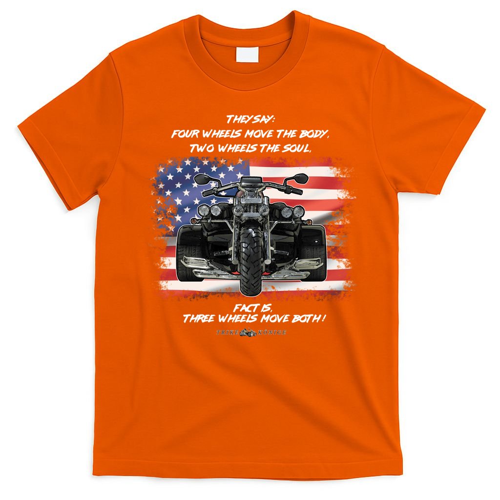 Three Wheels Do Both! USA Flags Trike Gift T-Shirt