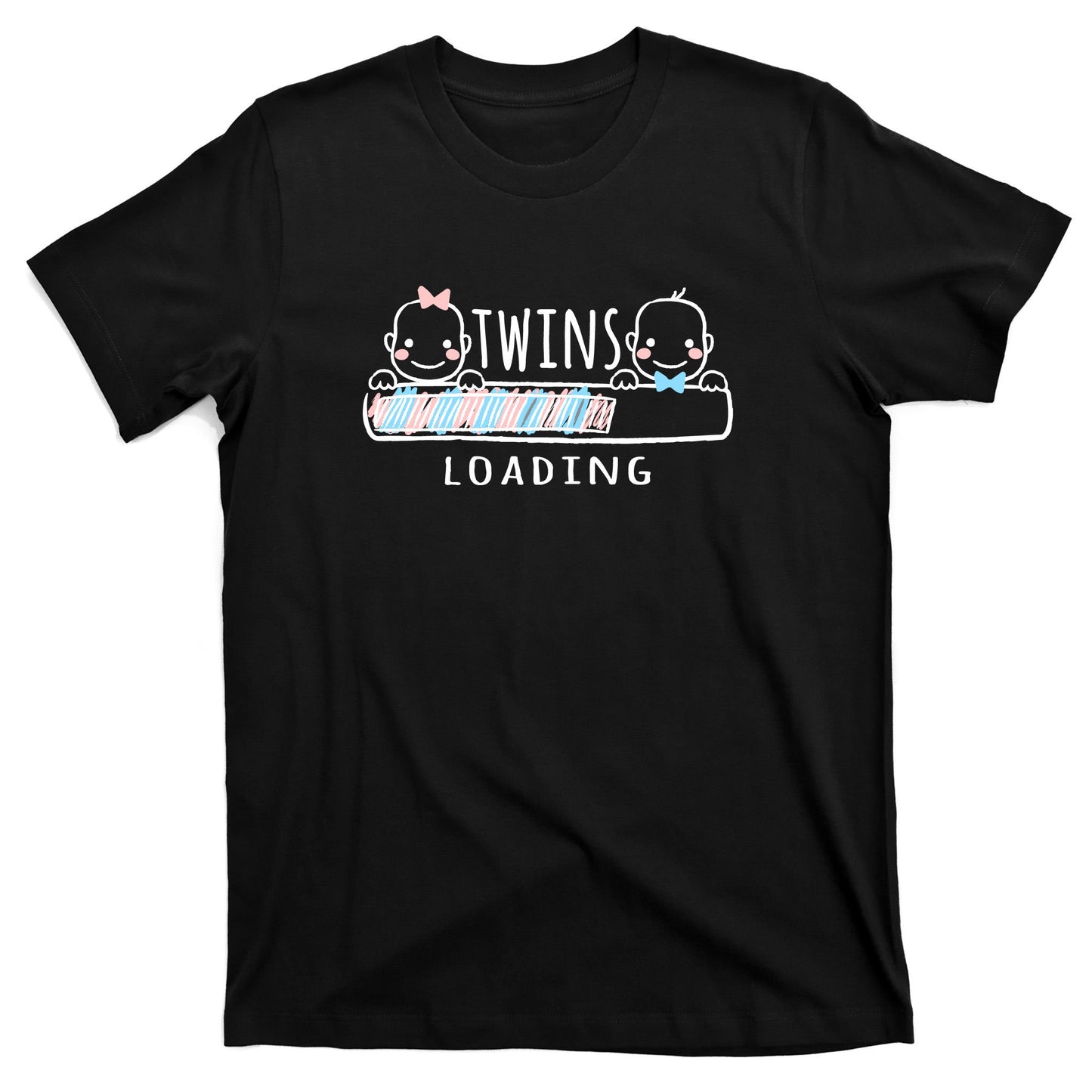 Twins loading cute twin mother  T-Shirt