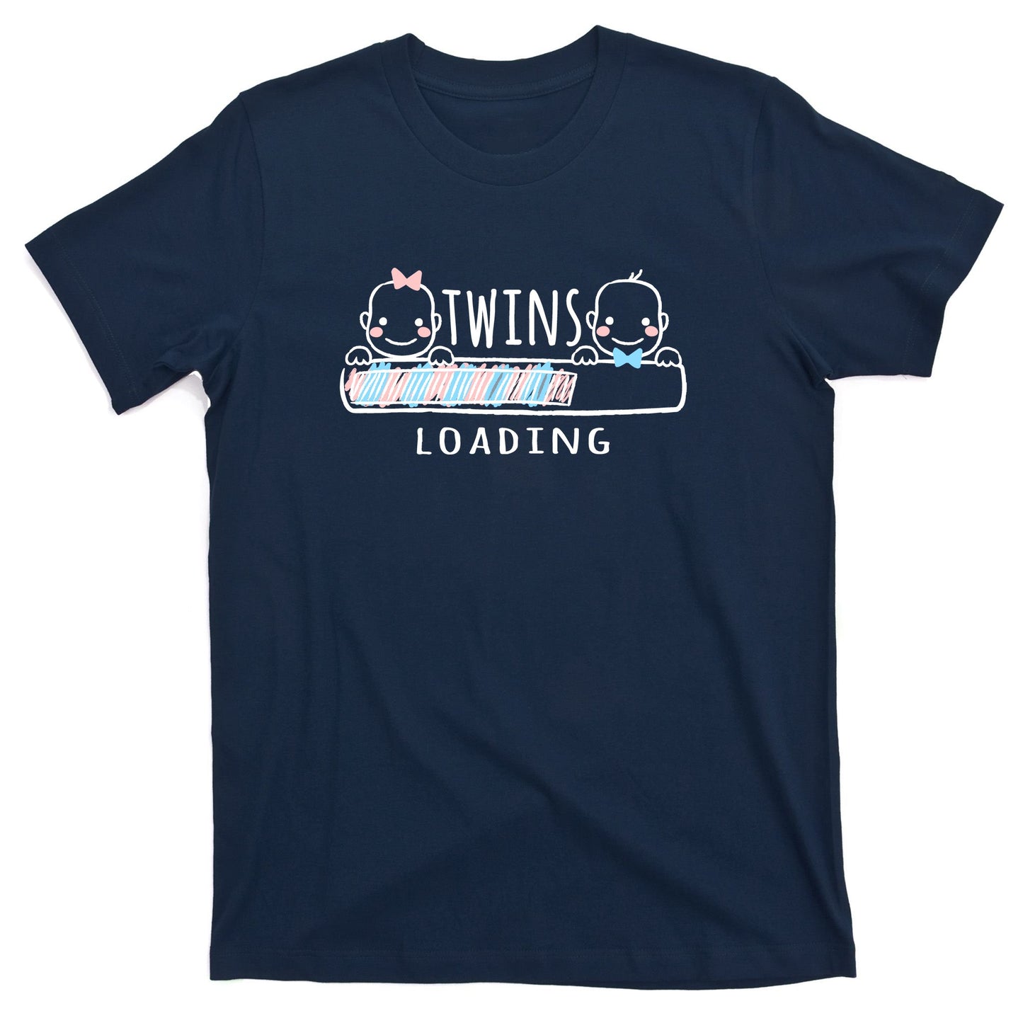 Twins loading cute twin mother  T-Shirt