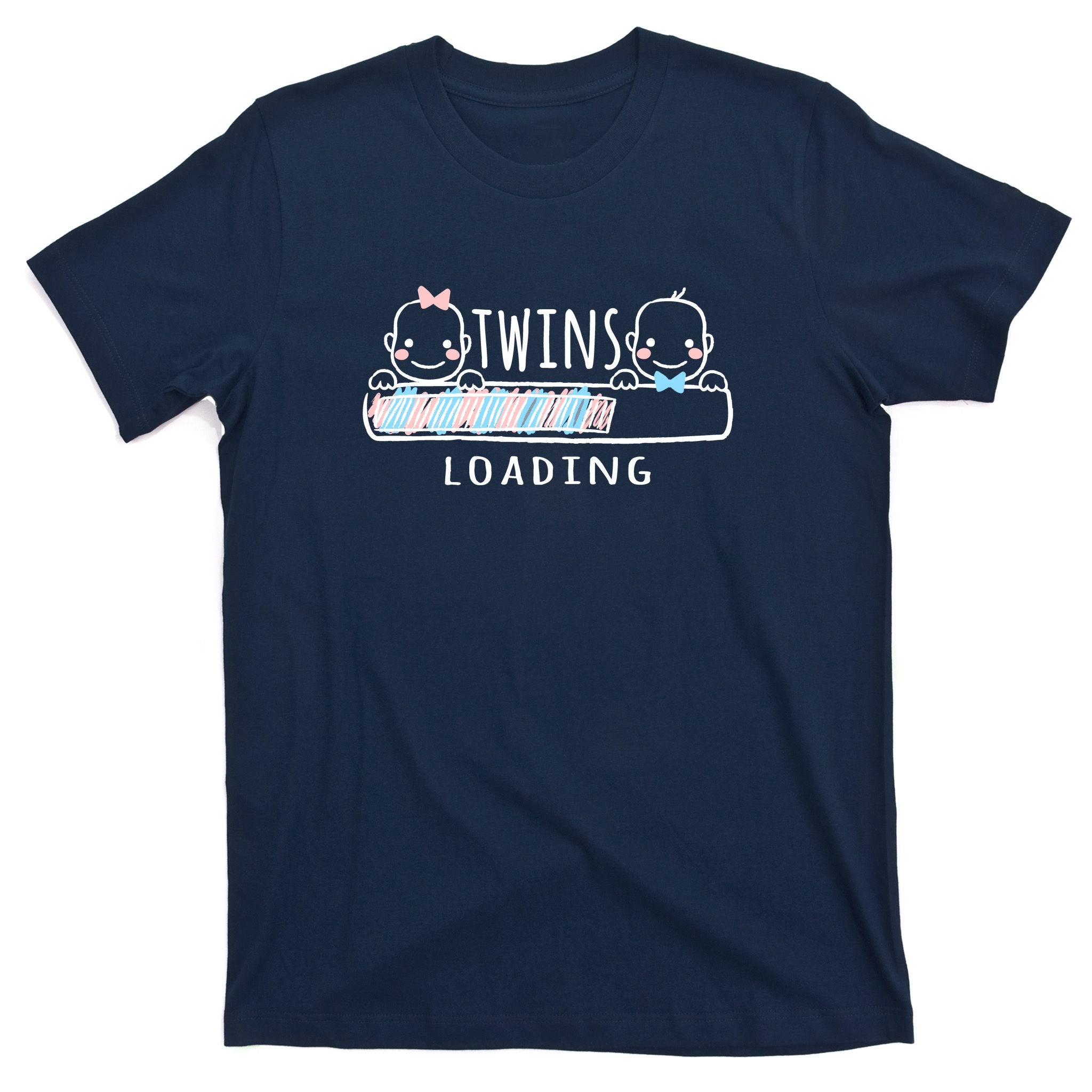 Twins loading cute twin mother  T-Shirt