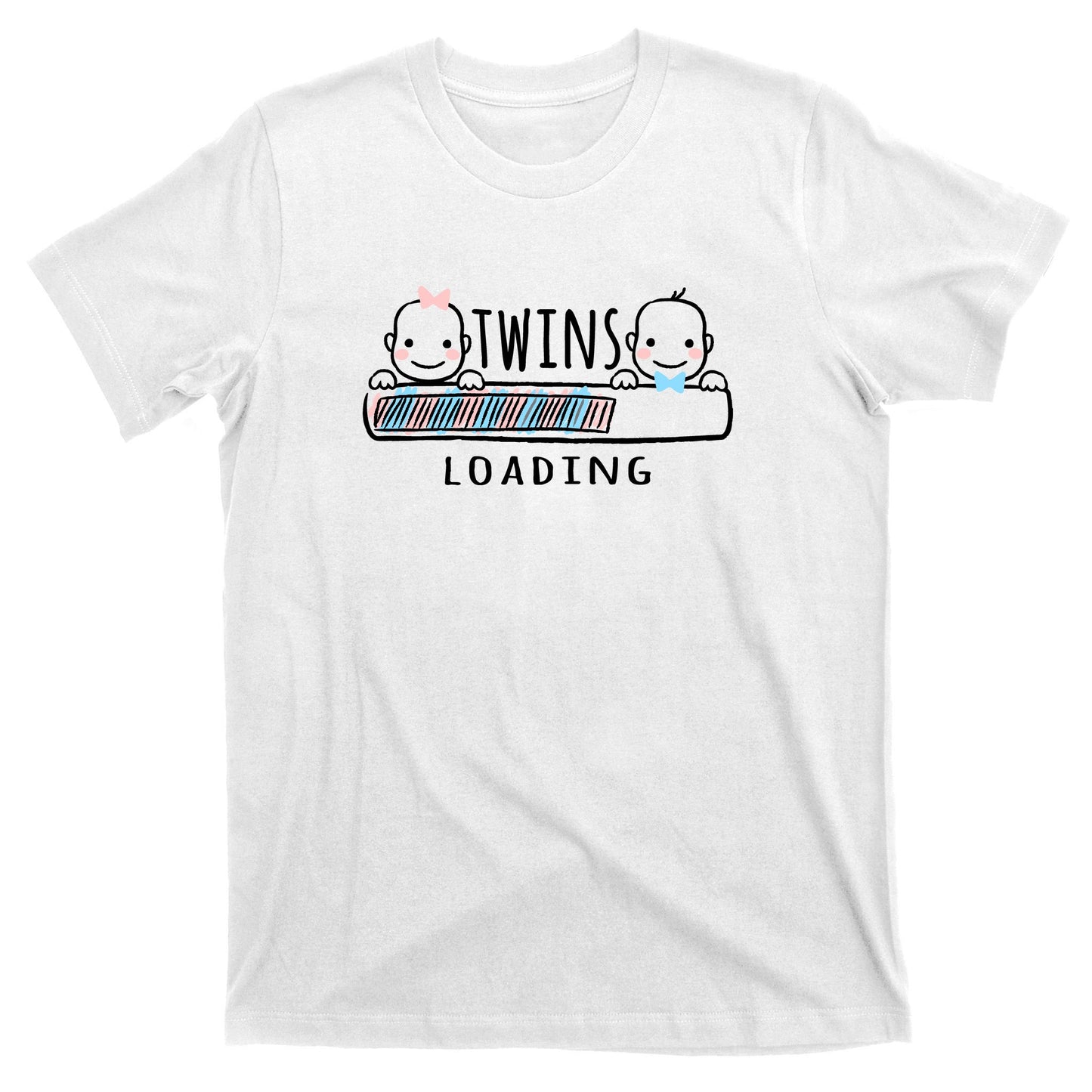 Twins loading cute twin mother  T-Shirt