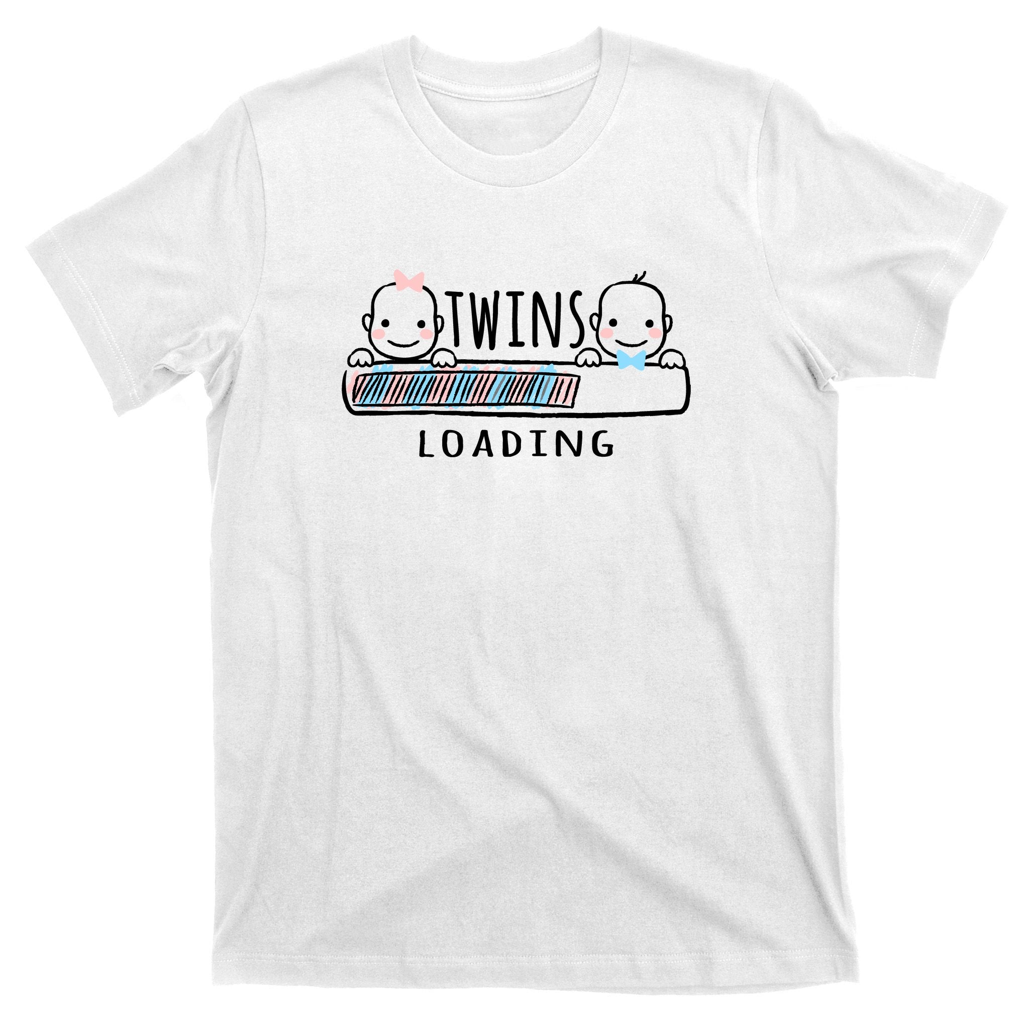 Twins loading cute twin mother  T-Shirt