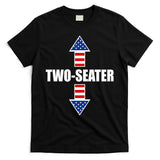 Two-Seater USA Flag Arrows Funny T-Shirt