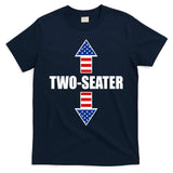 Two-Seater USA Flag Arrows Funny T-Shirt