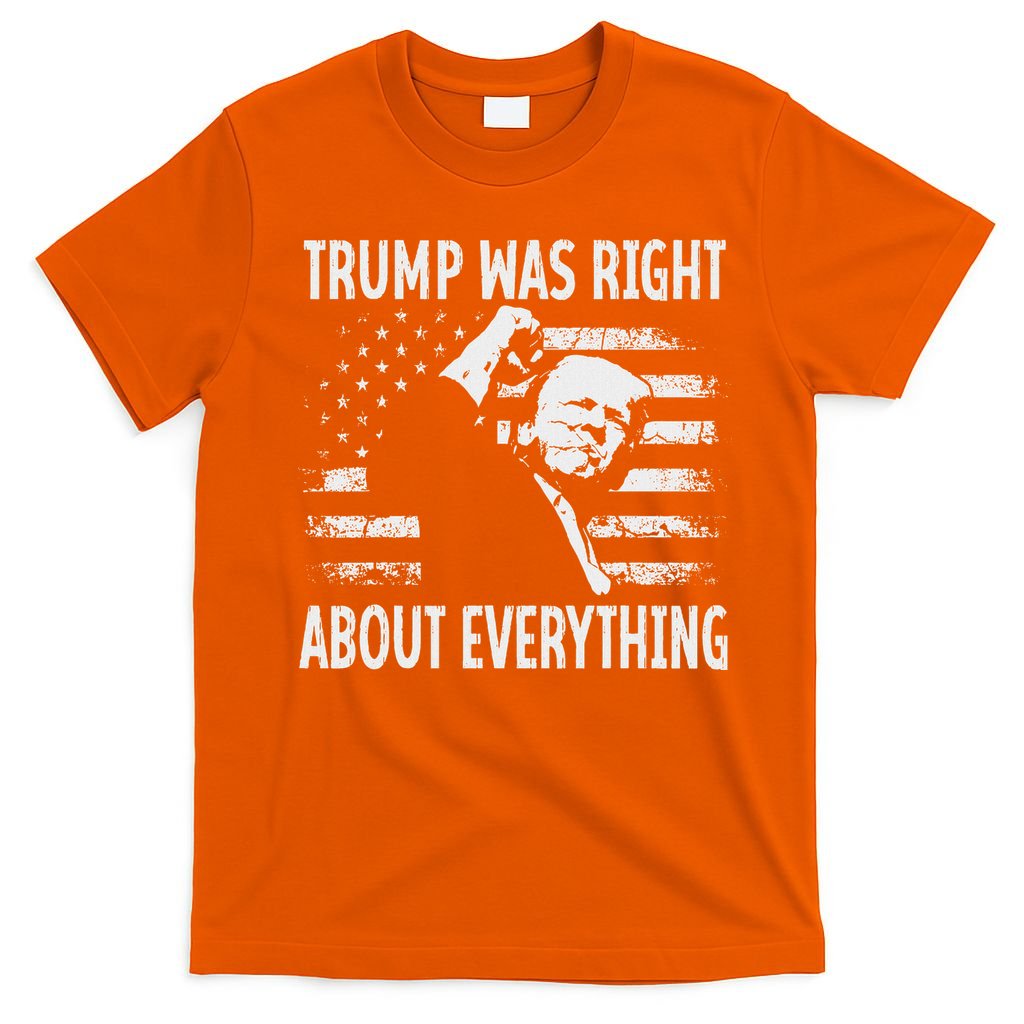 Trump Was Right About Everything American Flag 45 47 T-Shirt