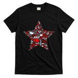 USA American 4th Of July Pattern Star T-Shirt