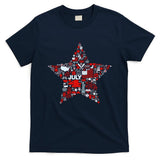 USA American 4th Of July Pattern Star T-Shirt